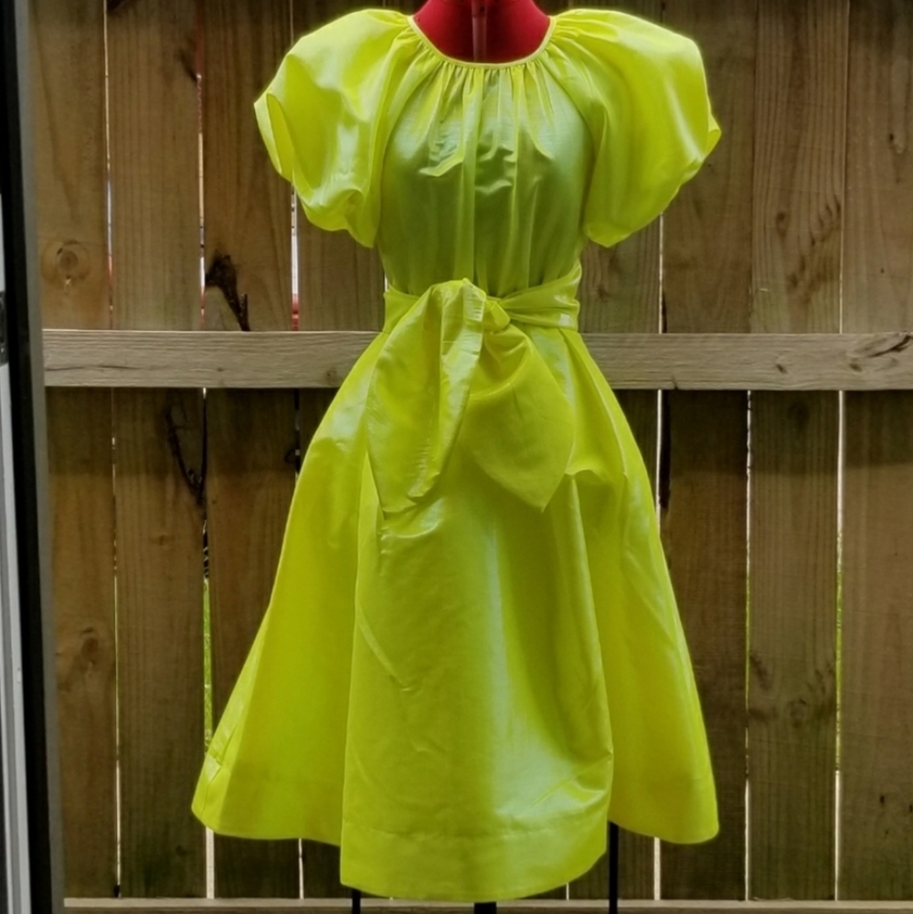 Christopher John Rodgers Iridescent Yellow Dress - Picture 11 of 16